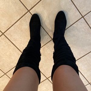Black over the knee boots